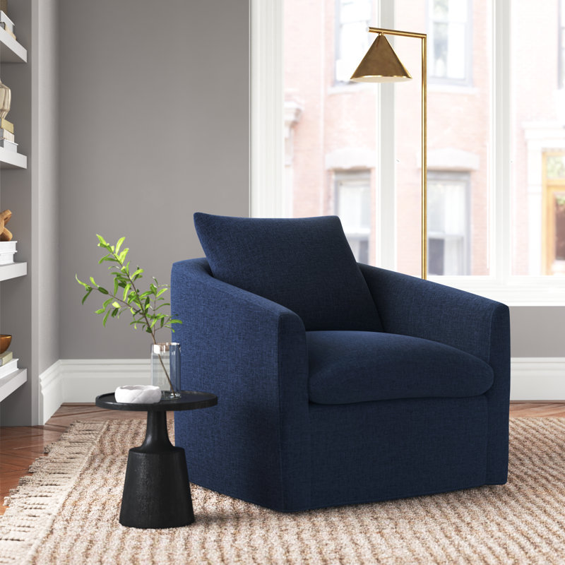 Joss & Main Menta Upholstered Swivel Barrel Chair & Reviews Wayfair